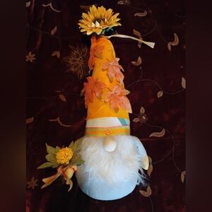 Autumn Gnome Decor with Orange Hat